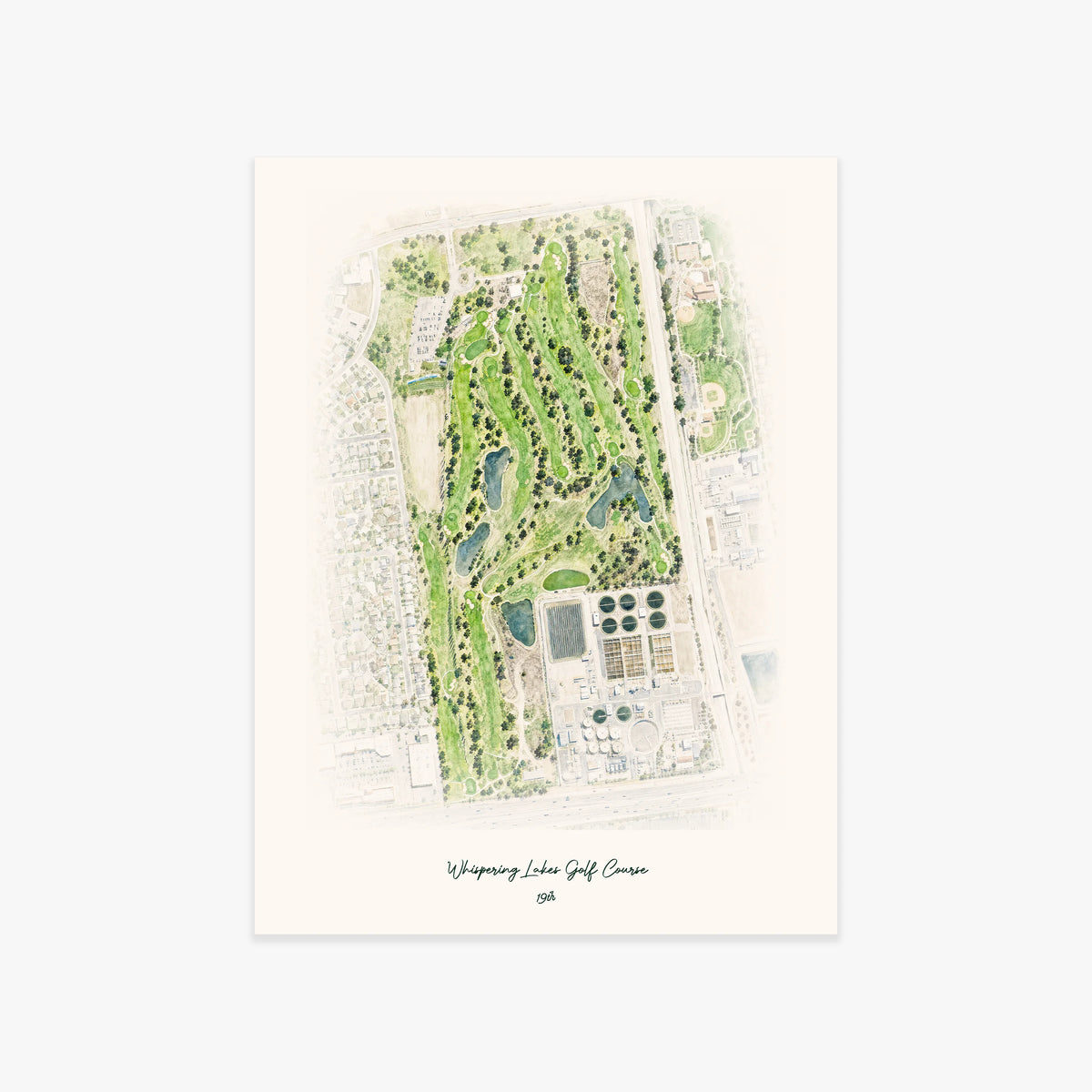 Whispering Lakes Golf Course printed artwork