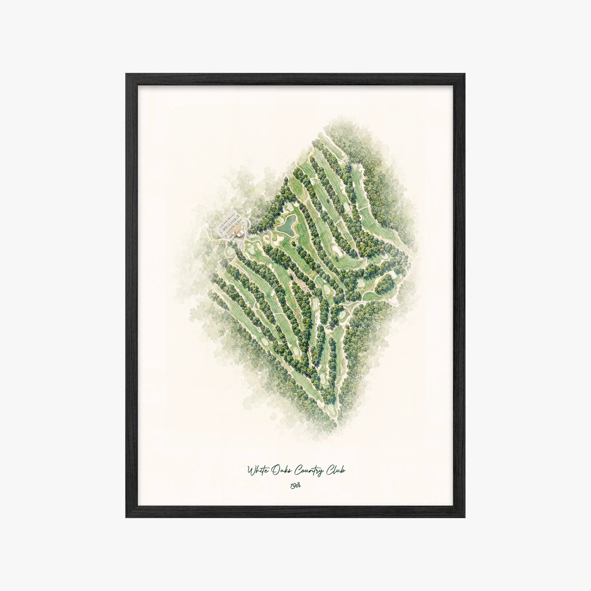 White Oaks Country Club black frame