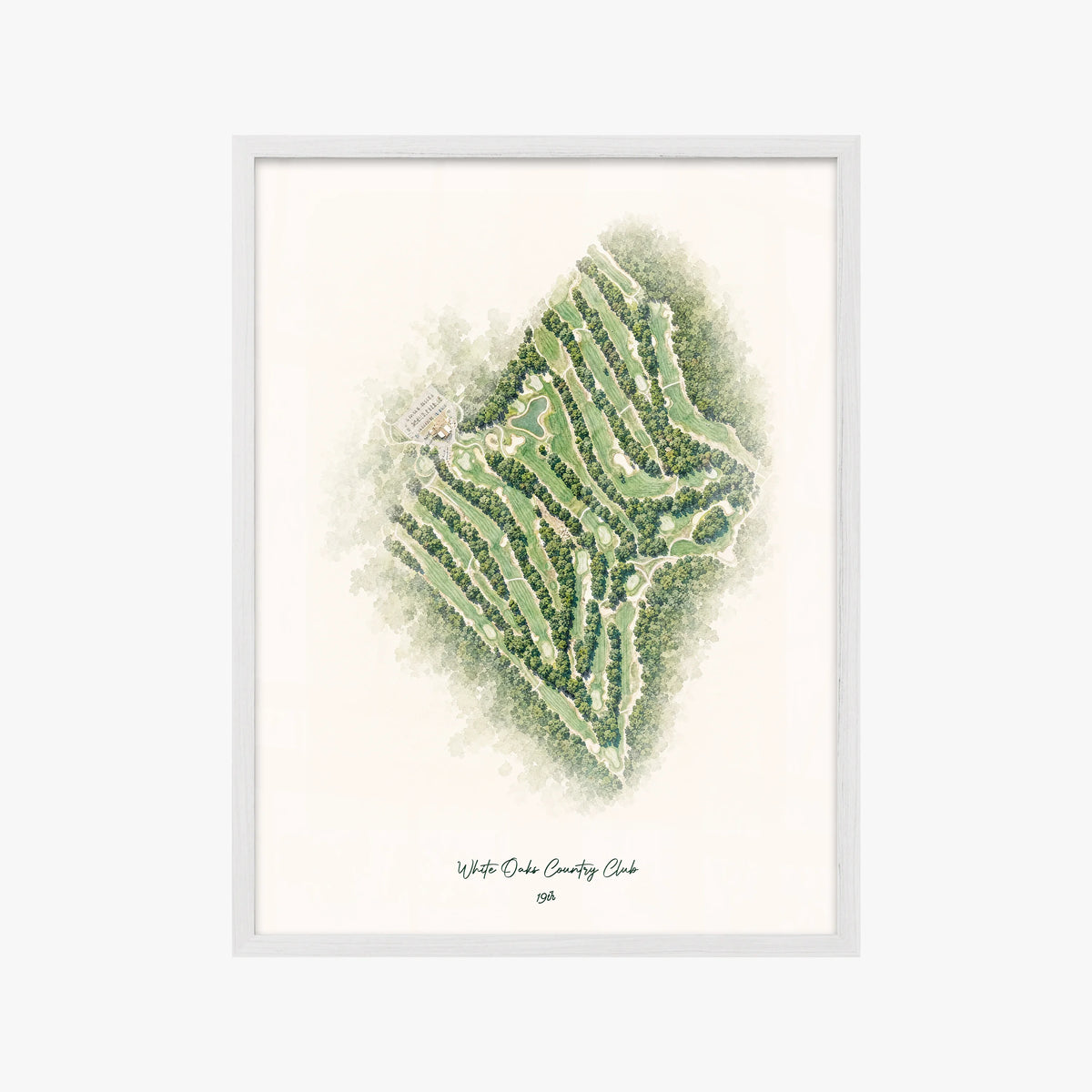 White Oaks Country Club white frame