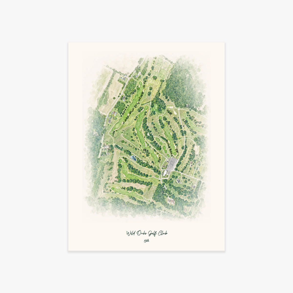 Wild Oaks Golf Club printed artwork