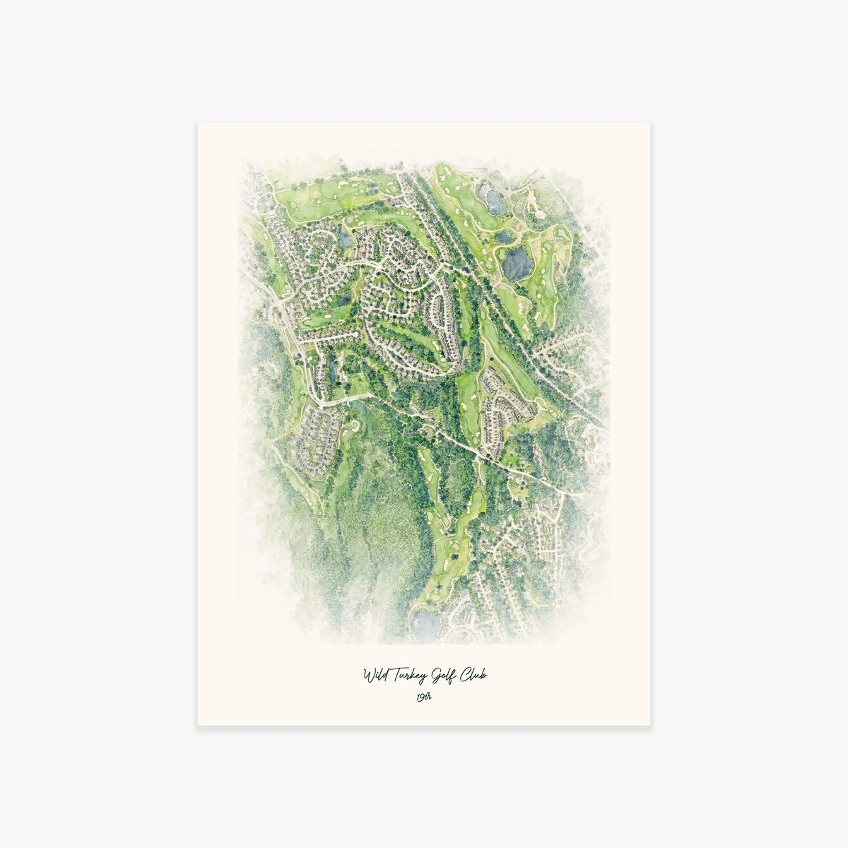 Wild Turkey Golf Club printed artwork