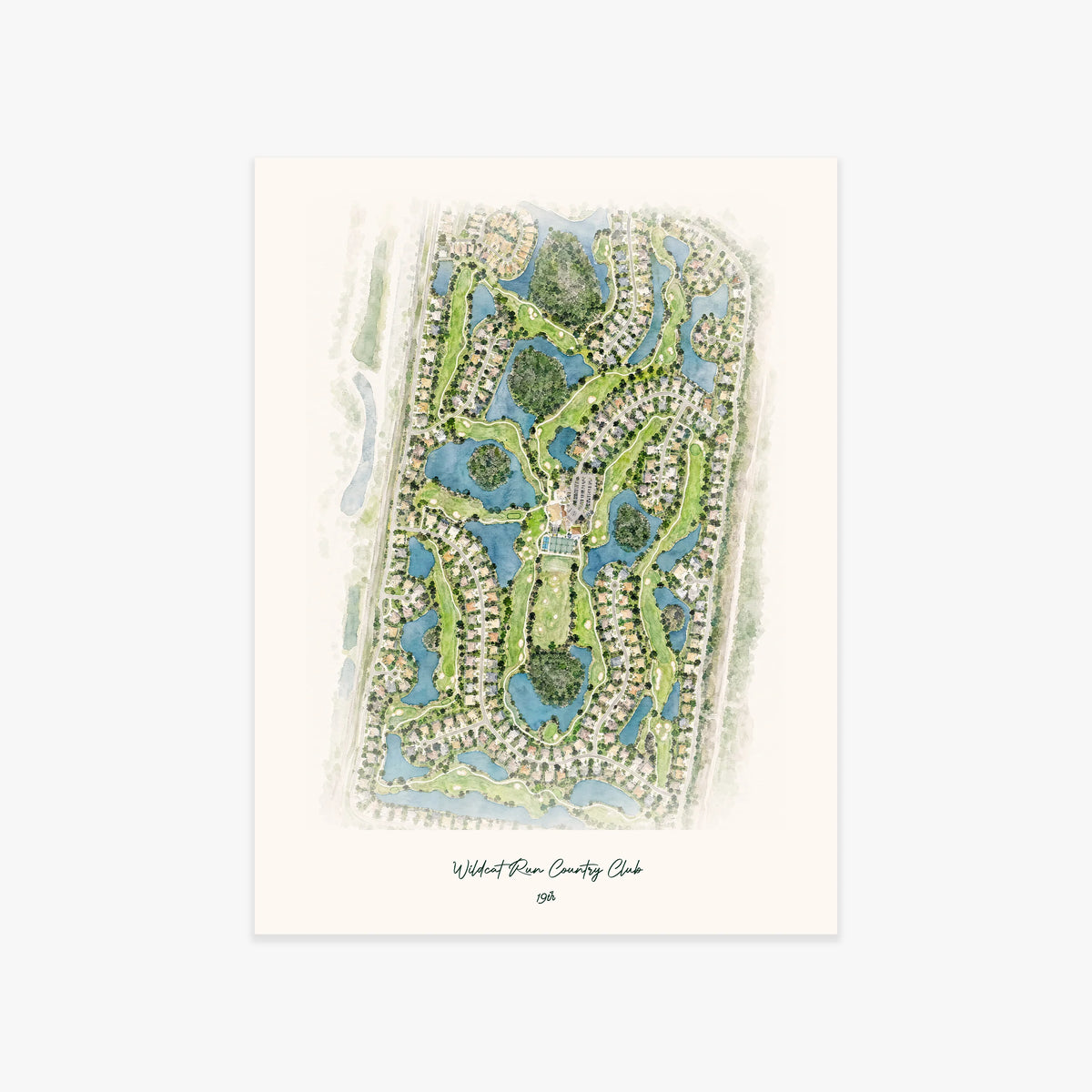 Wildcat Run Country Club printed artwork