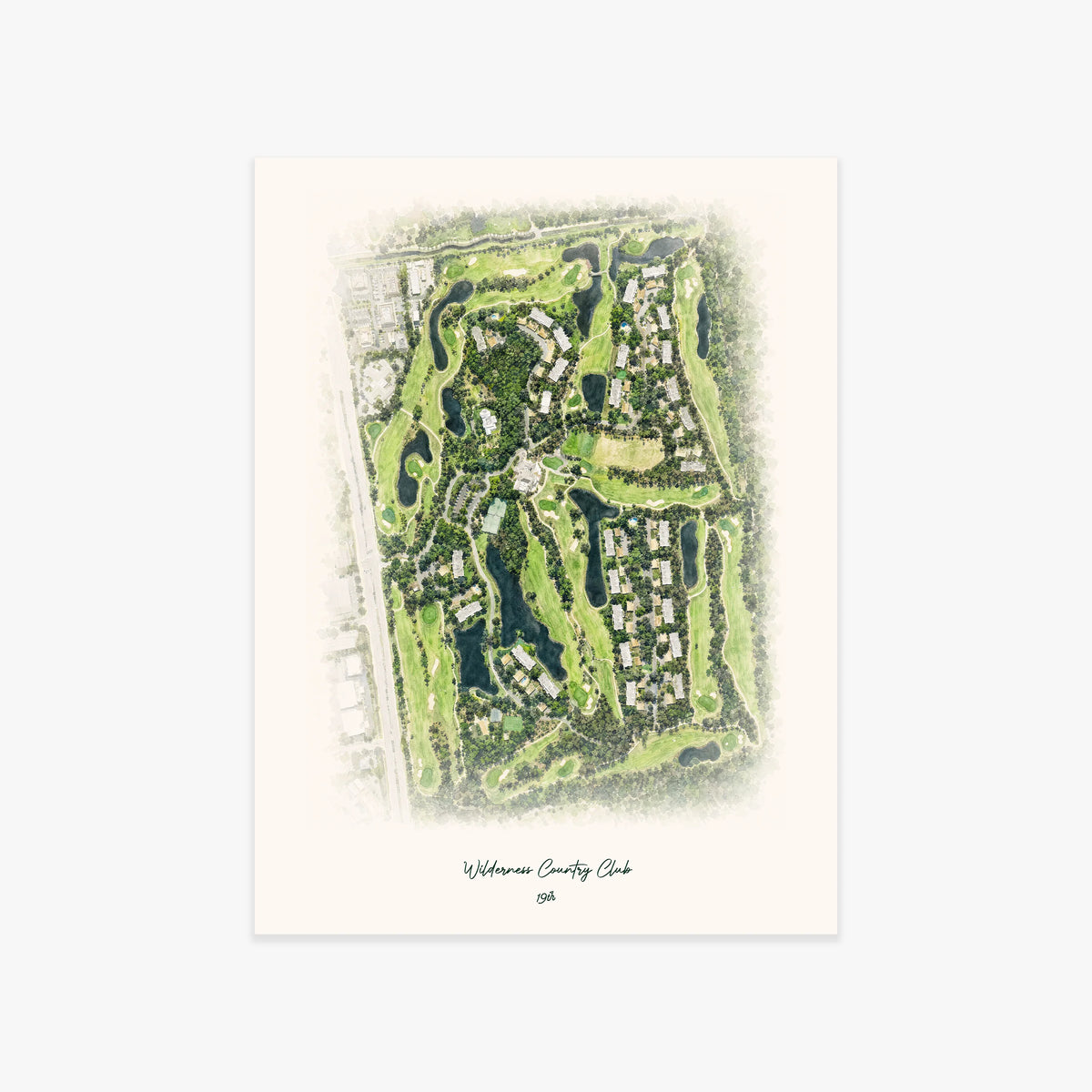 Wilderness Country Club printed artwork