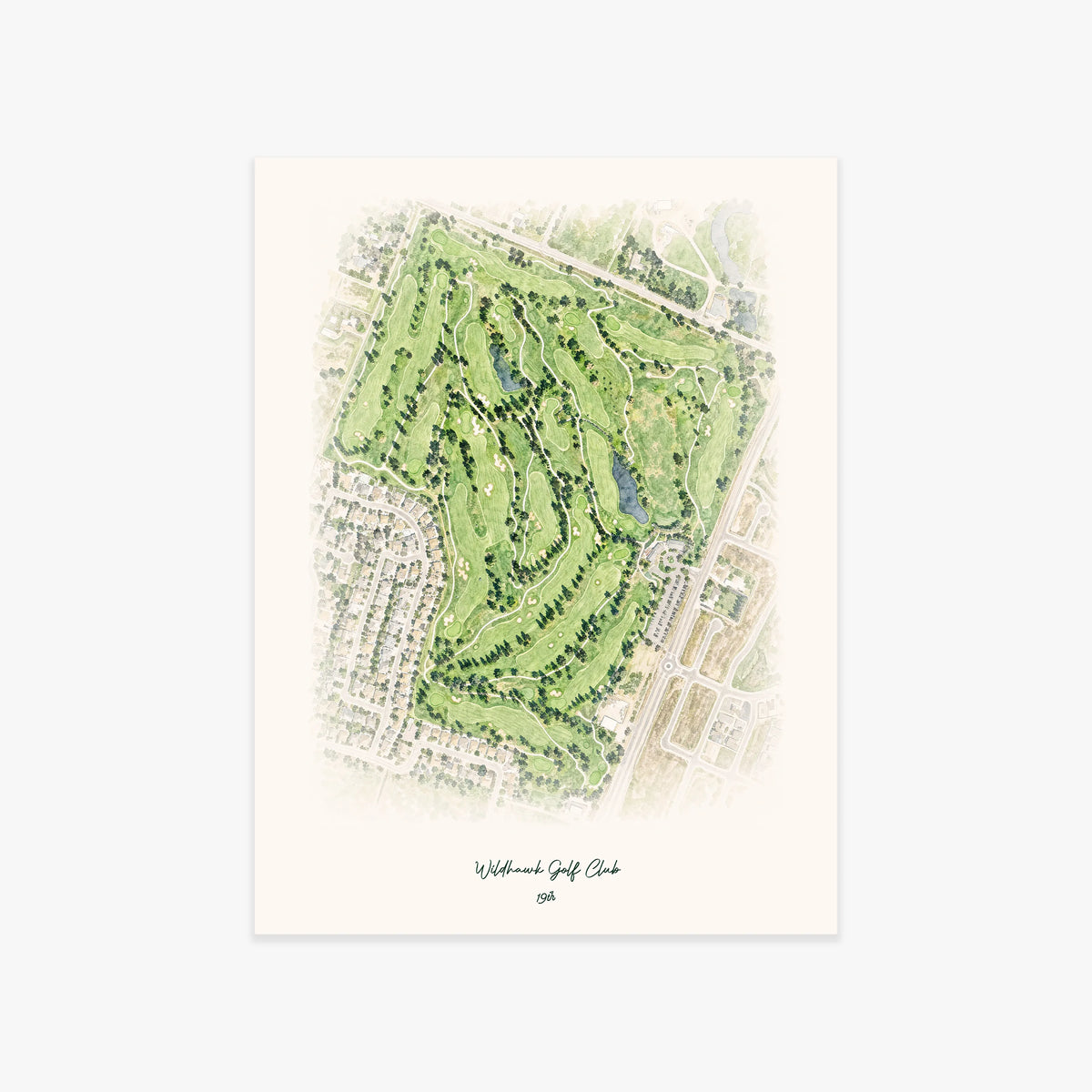 Wildhawk Golf Club printed artwork