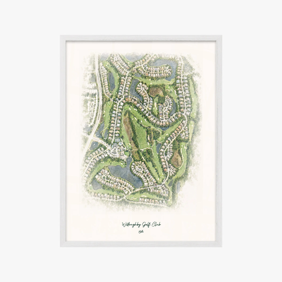Willoughby Golf Club white frame