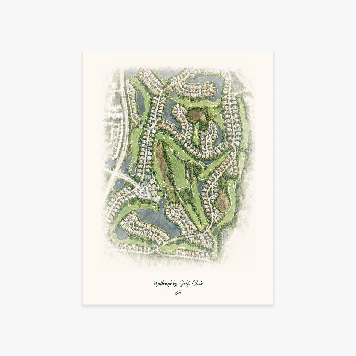 Willoughby Golf Club printed artwork