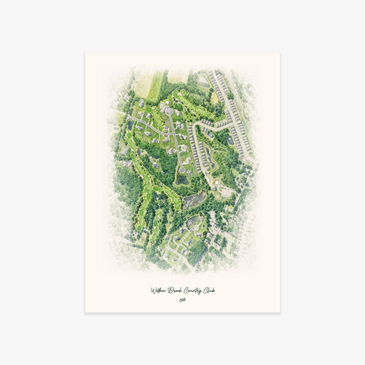 Willow Brook Country Club printed artwork