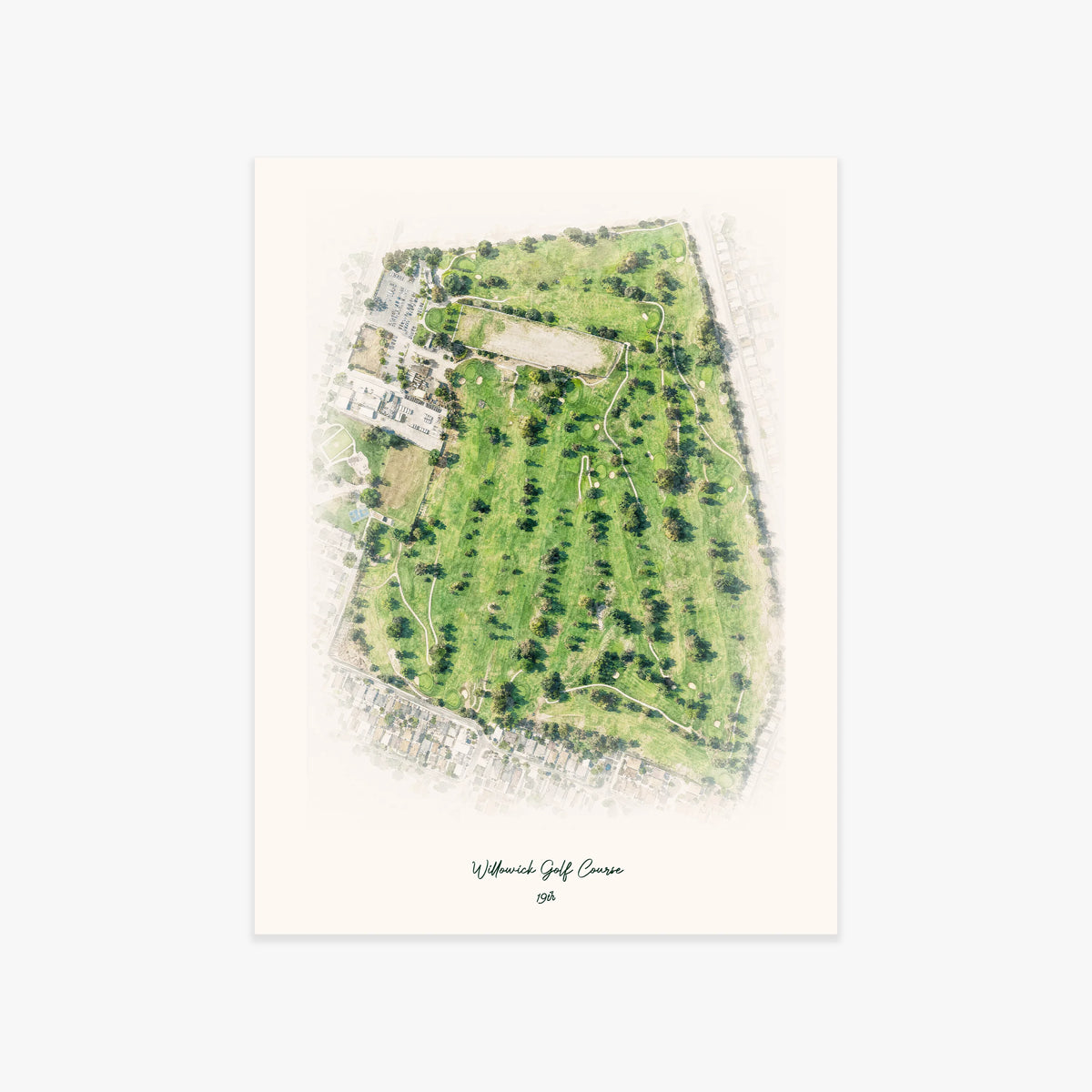 Willowick Golf Course printed artwork