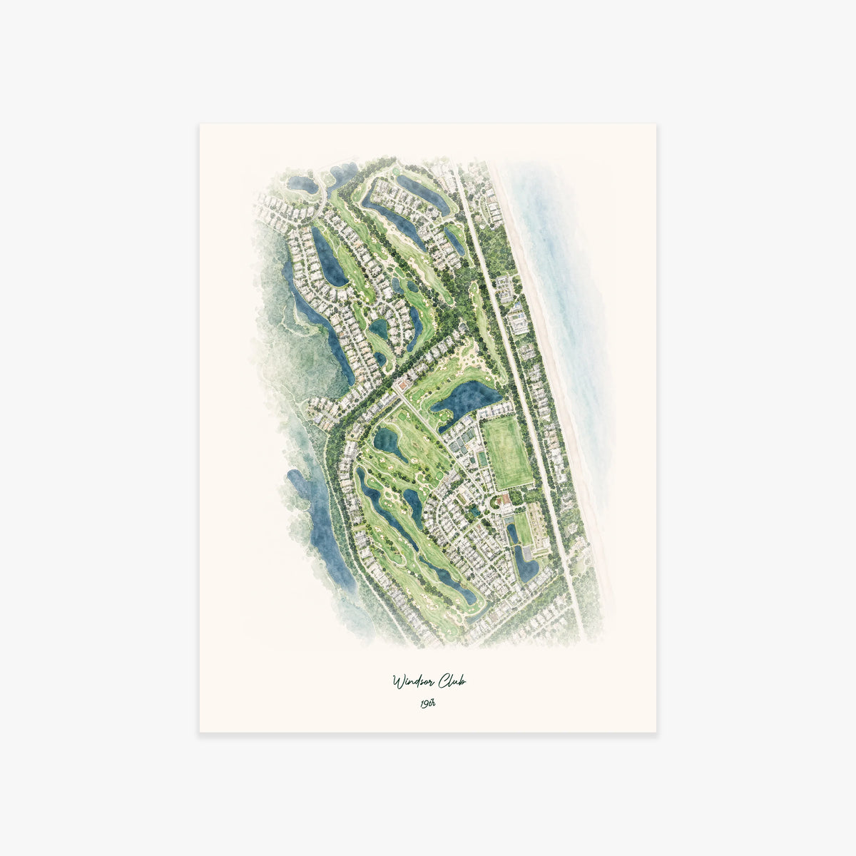 Windsor Club printed artwork