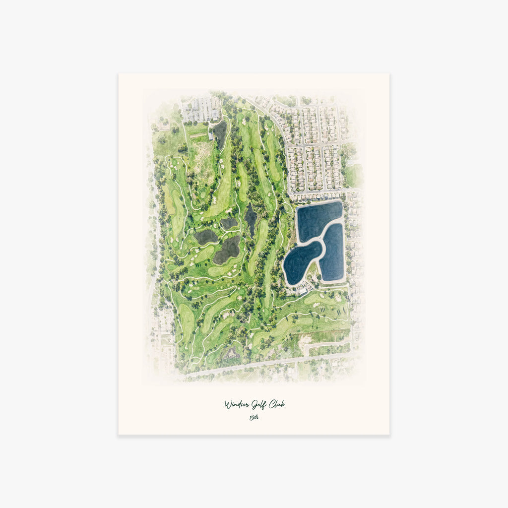 Windsor Golf Club printed artwork