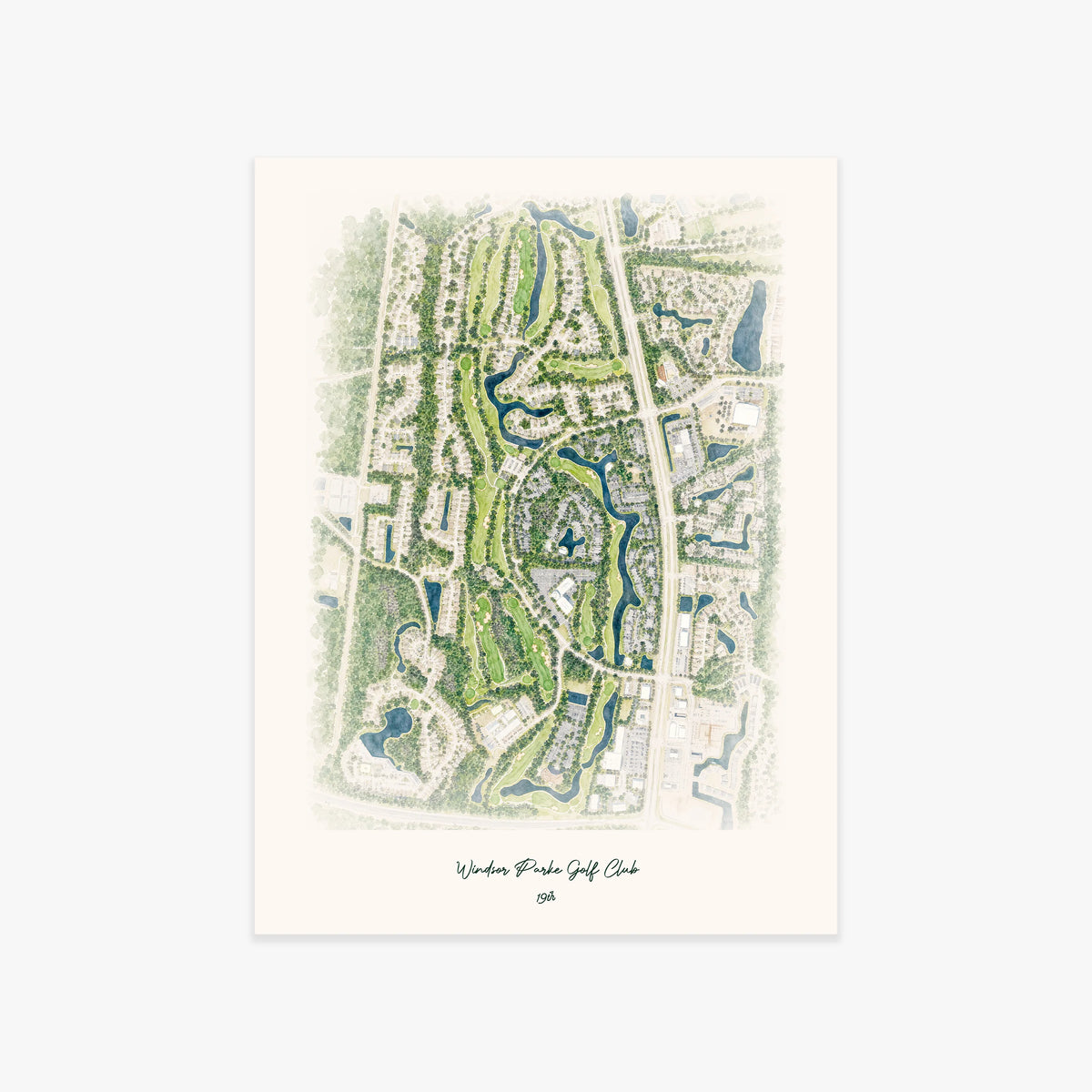 Windsor Parke Golf Club printed artwork