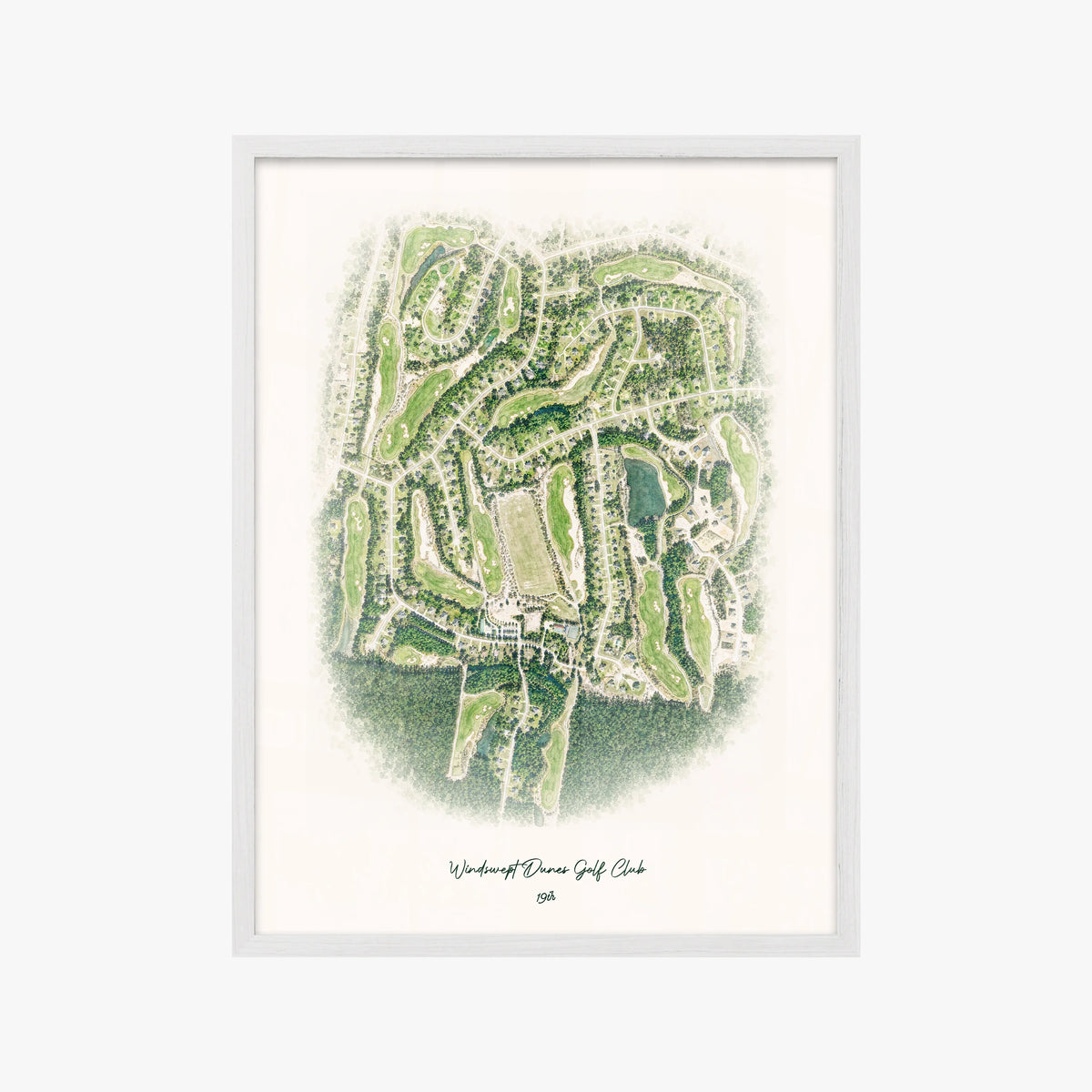 Windswept Dunes Golf Club white frame