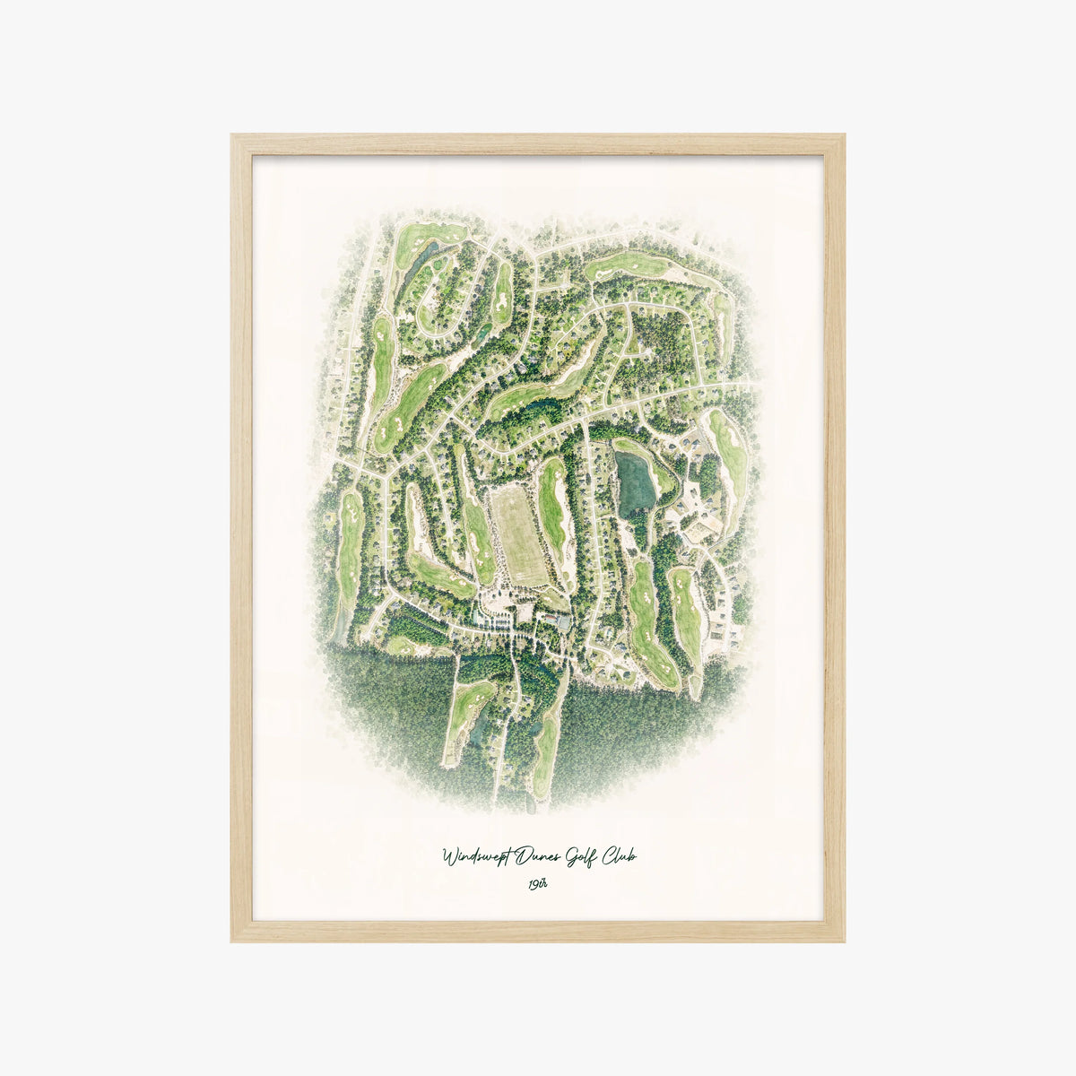 Windswept Dunes Golf Club wood frame