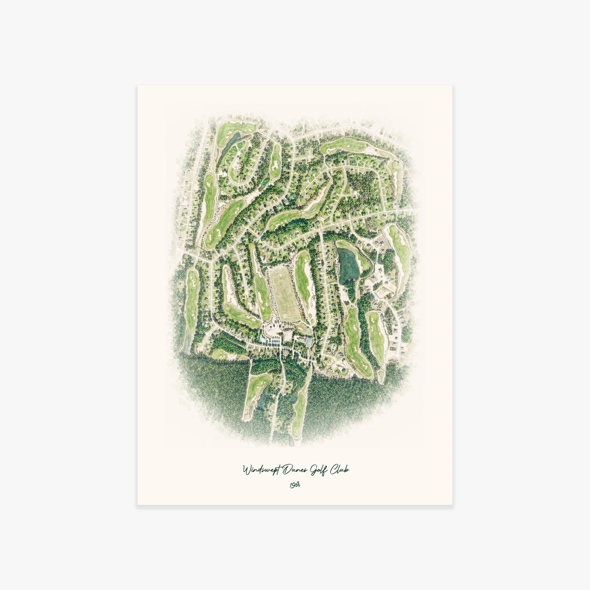 Windswept Dunes Golf Club printed artwork
