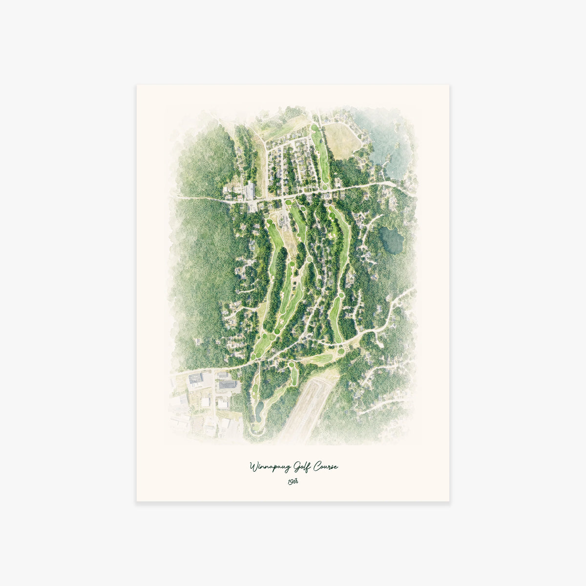 Winnapaug Golf Course printed artwork