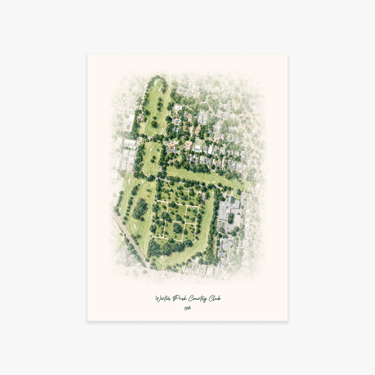 Winter Park Country Club printed artwork