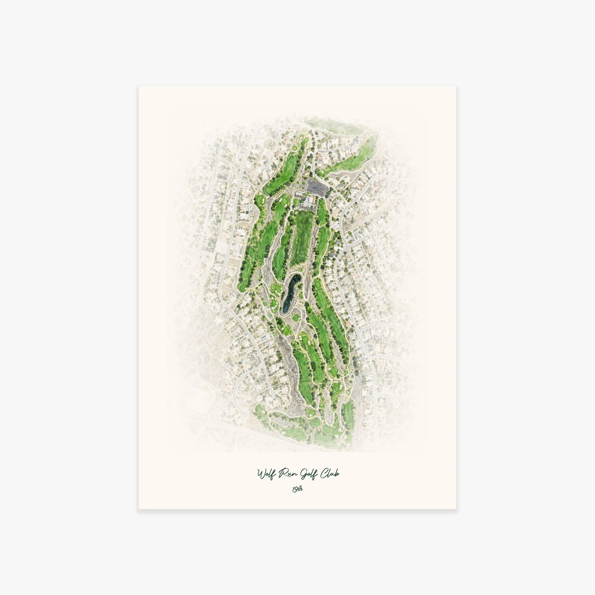 Wolf Run Golf Club printed artwork