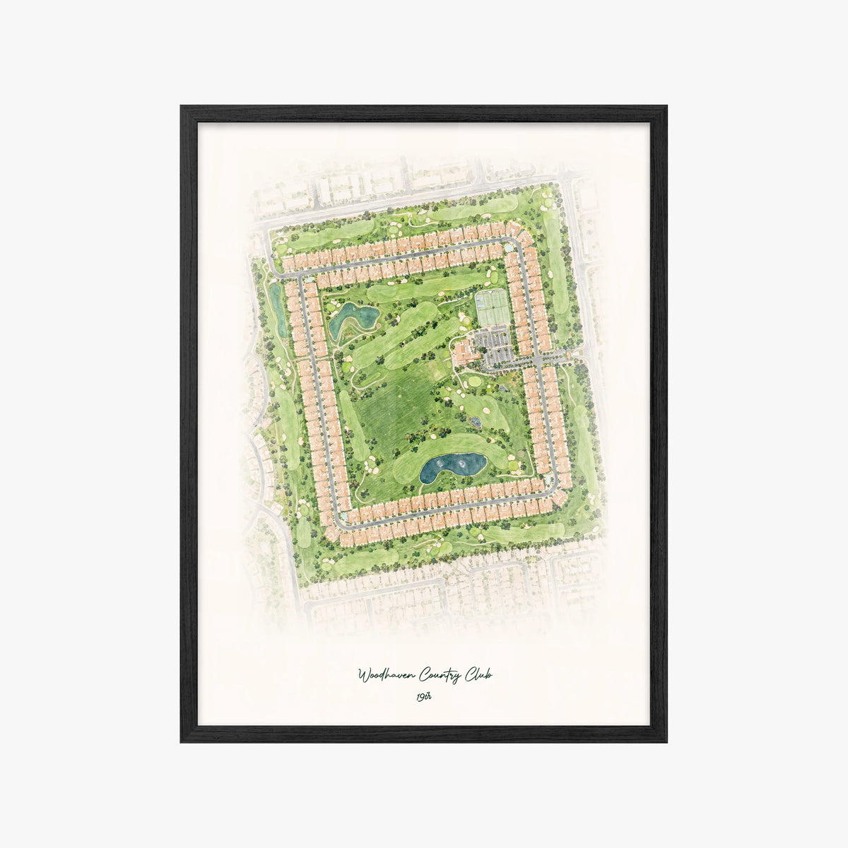 Woodhaven Country Club black frame