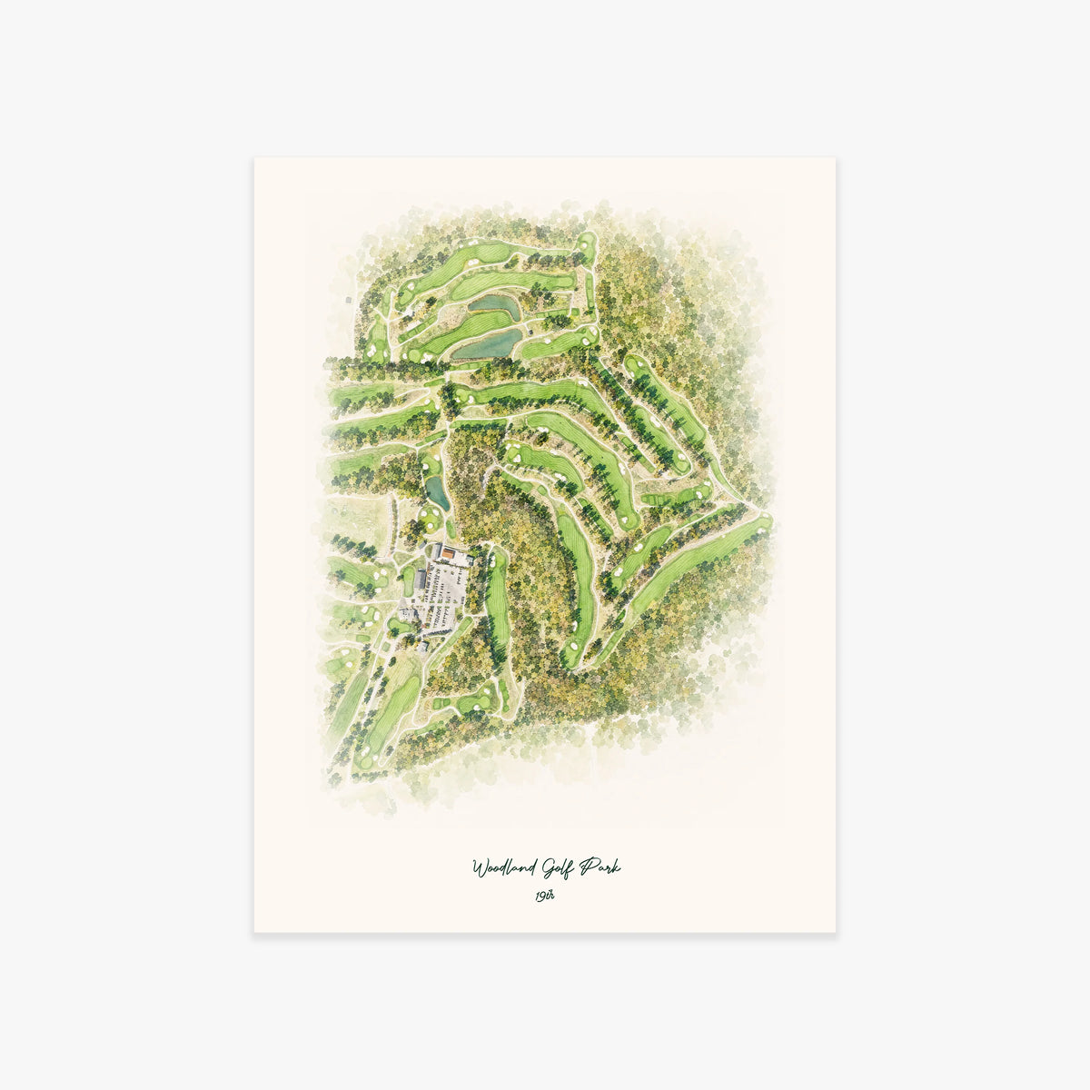 Woodland Golf Park printed artwork