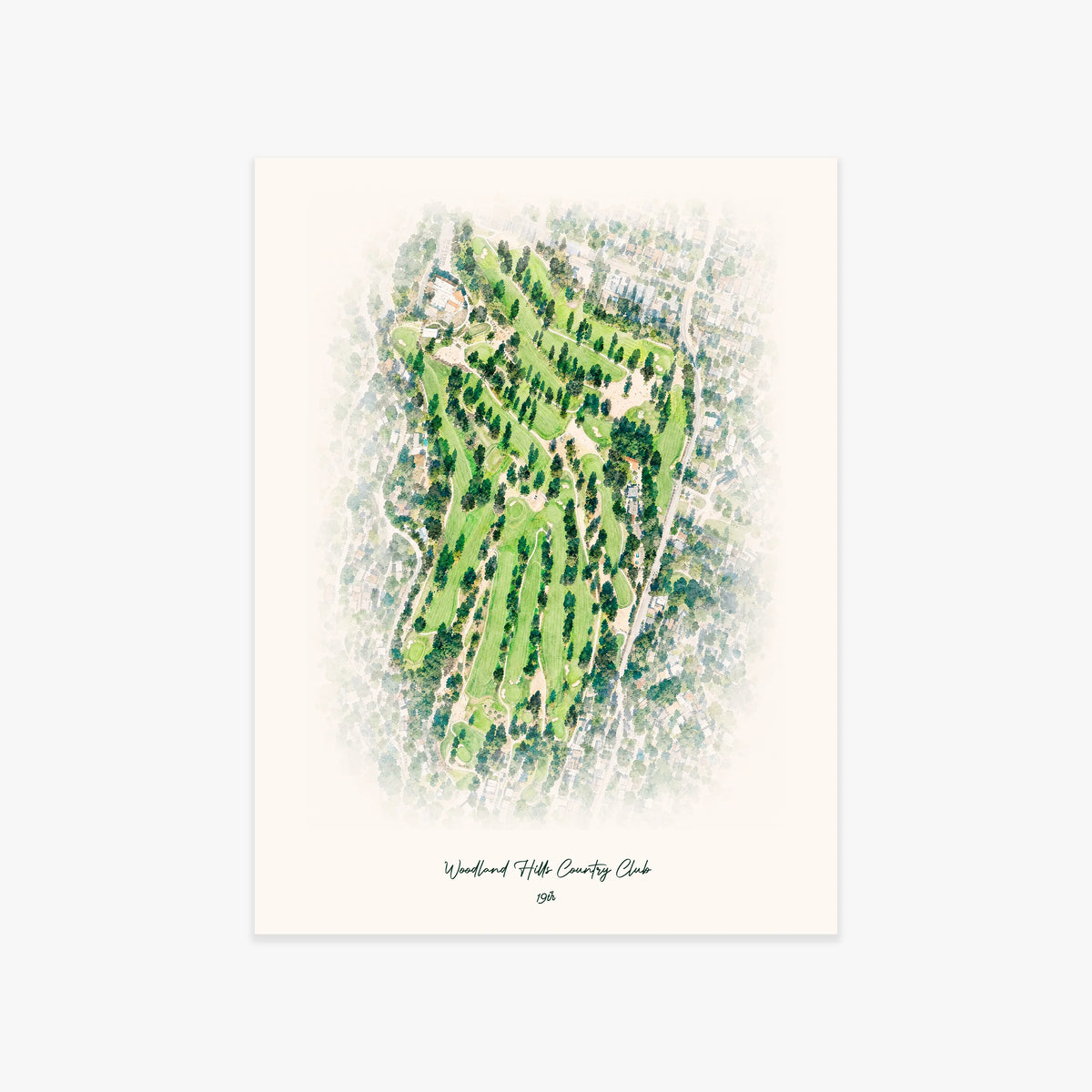 Woodland Hills Country Club printed artwork