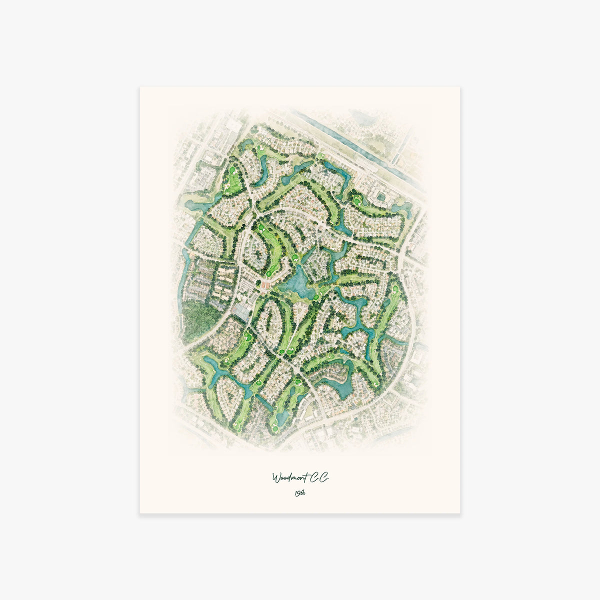 Woodmont C.C. printed artwork