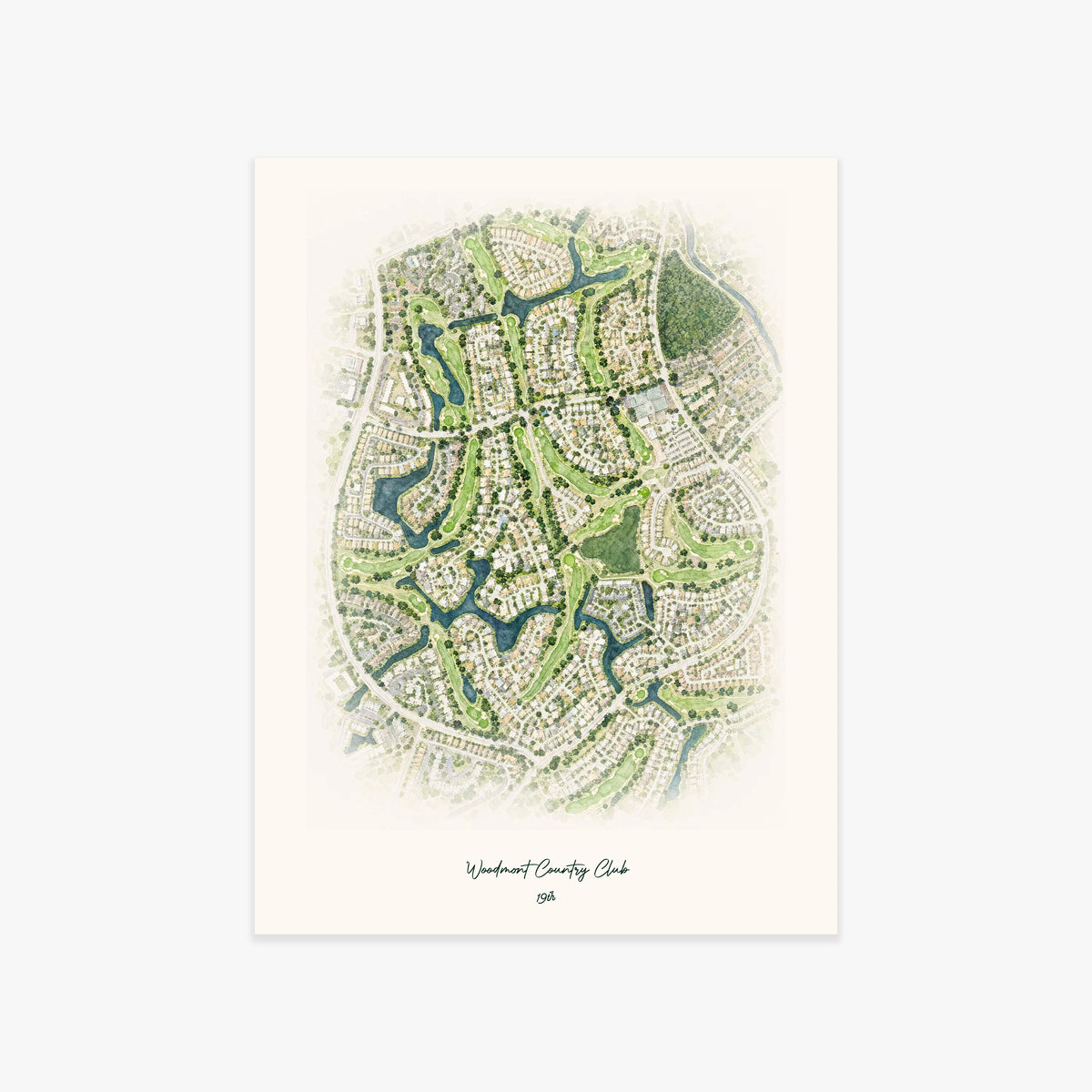 Woodmont Country Club printed artwork