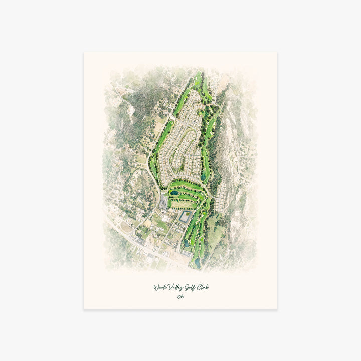 Woods Valley Golf Club printed artwork
