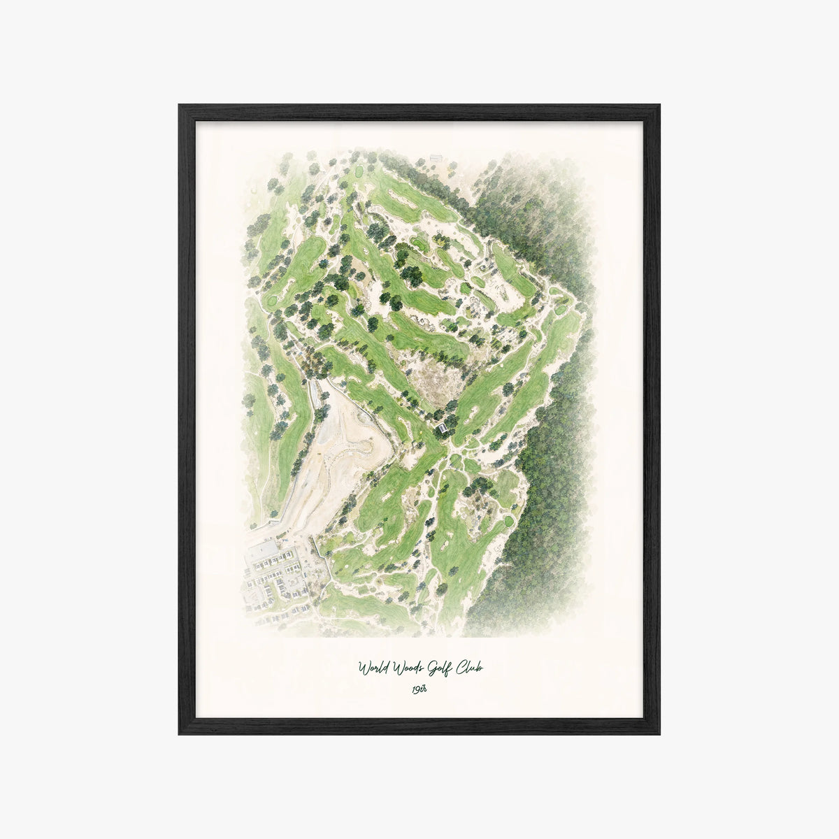 World Woods Golf Club black frame
