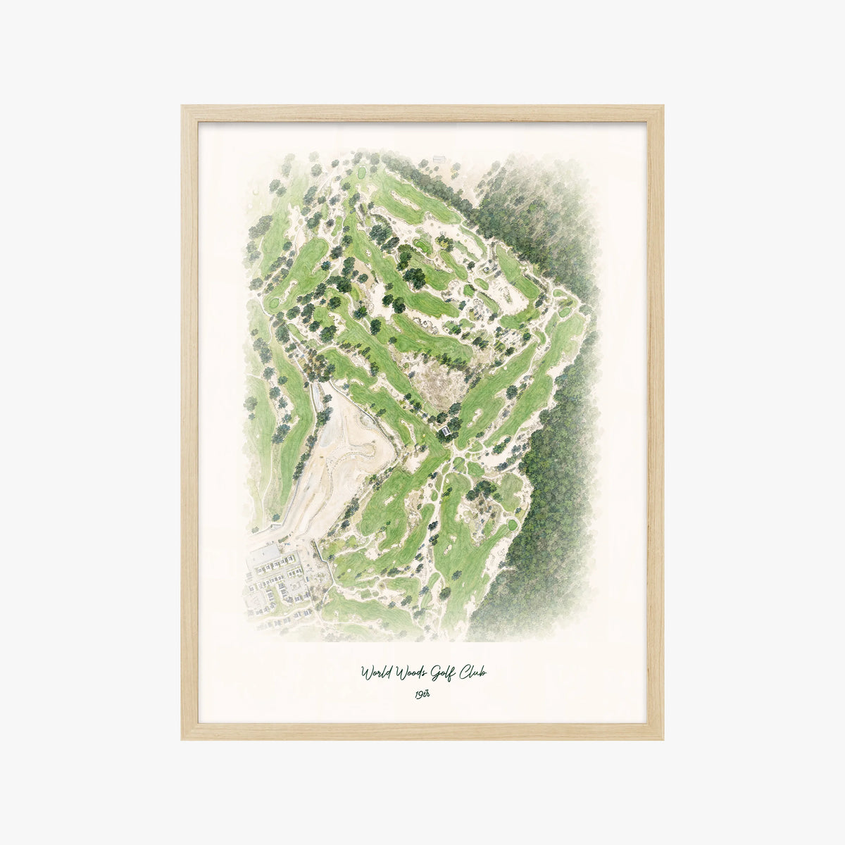 World Woods Golf Club wood frame