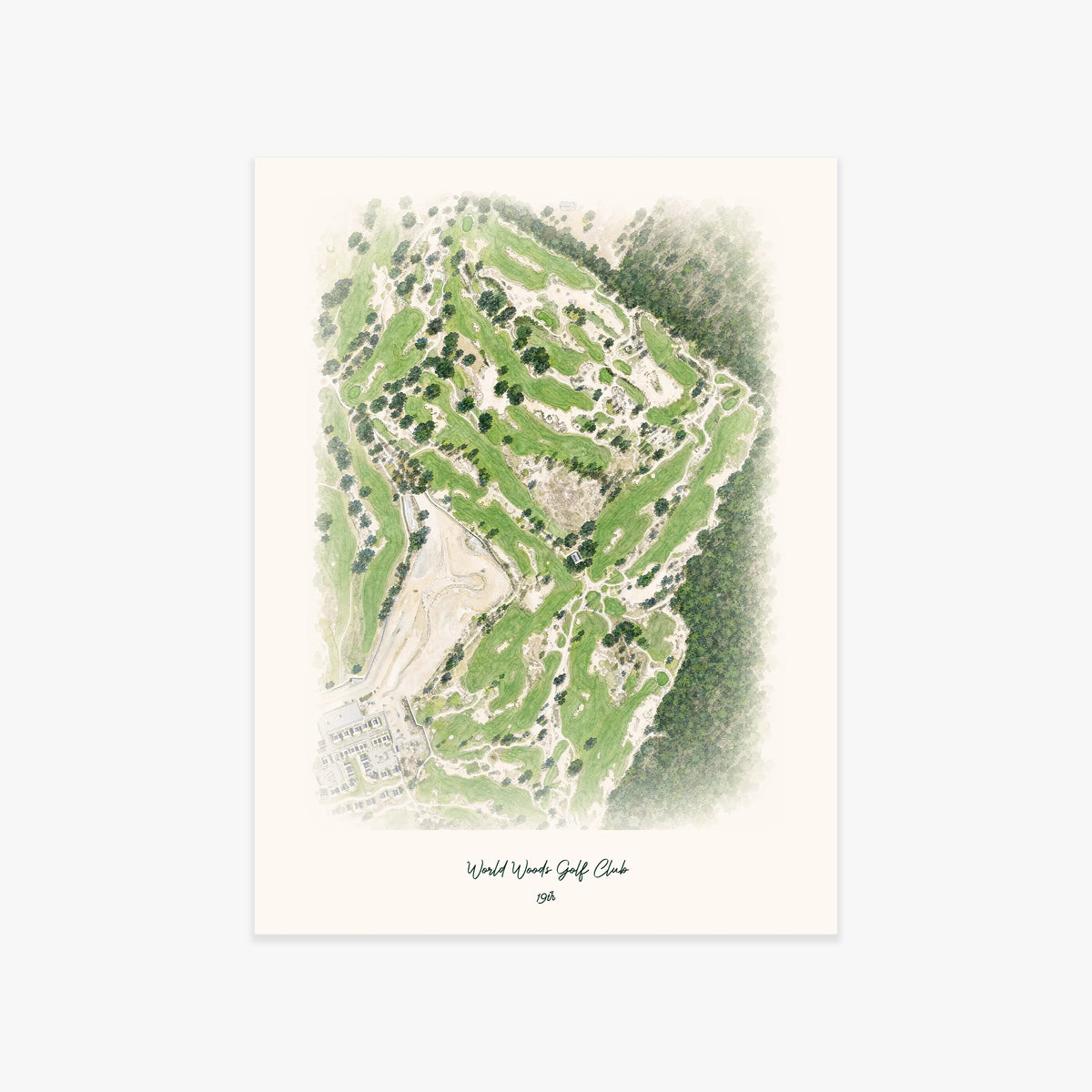 World Woods Golf Club printed artwork