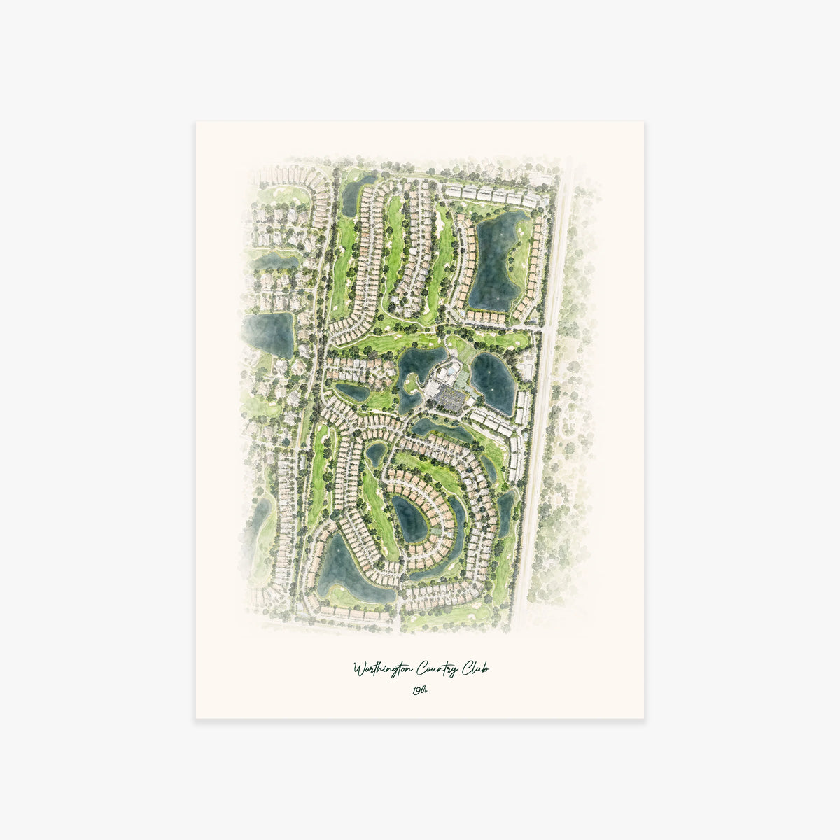 Worthington Country Club printed artwork