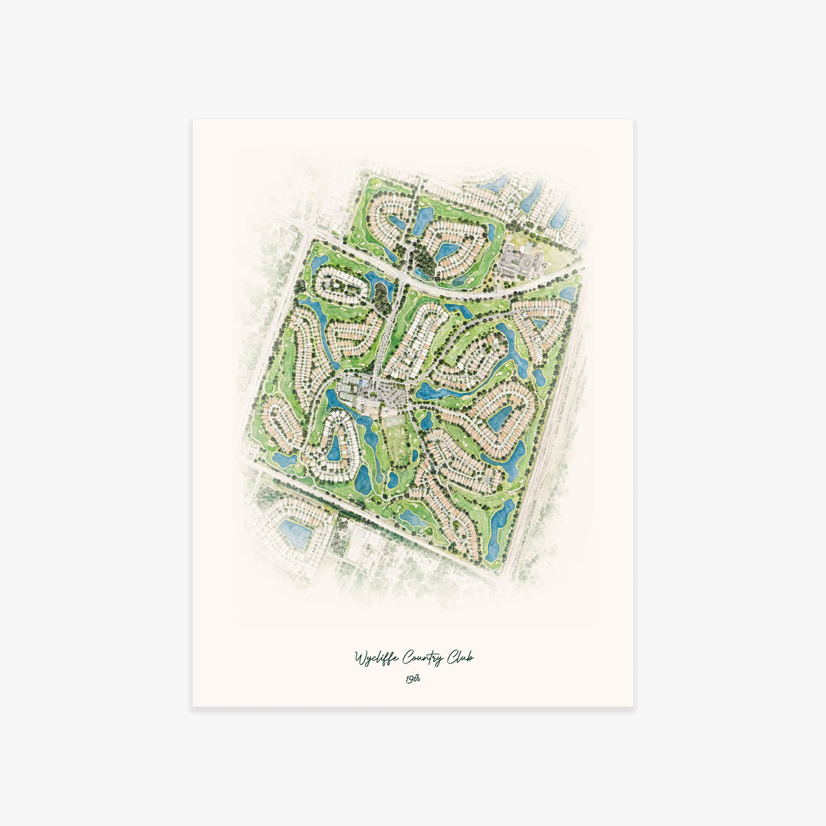 Wycliffe Country Club printed artwork