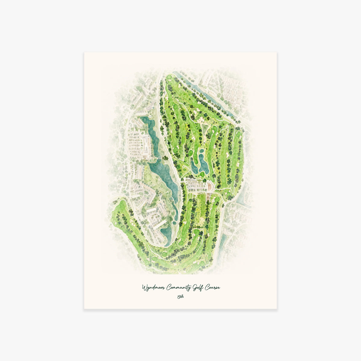 Wyndmoor Community Golf Course printed artwork