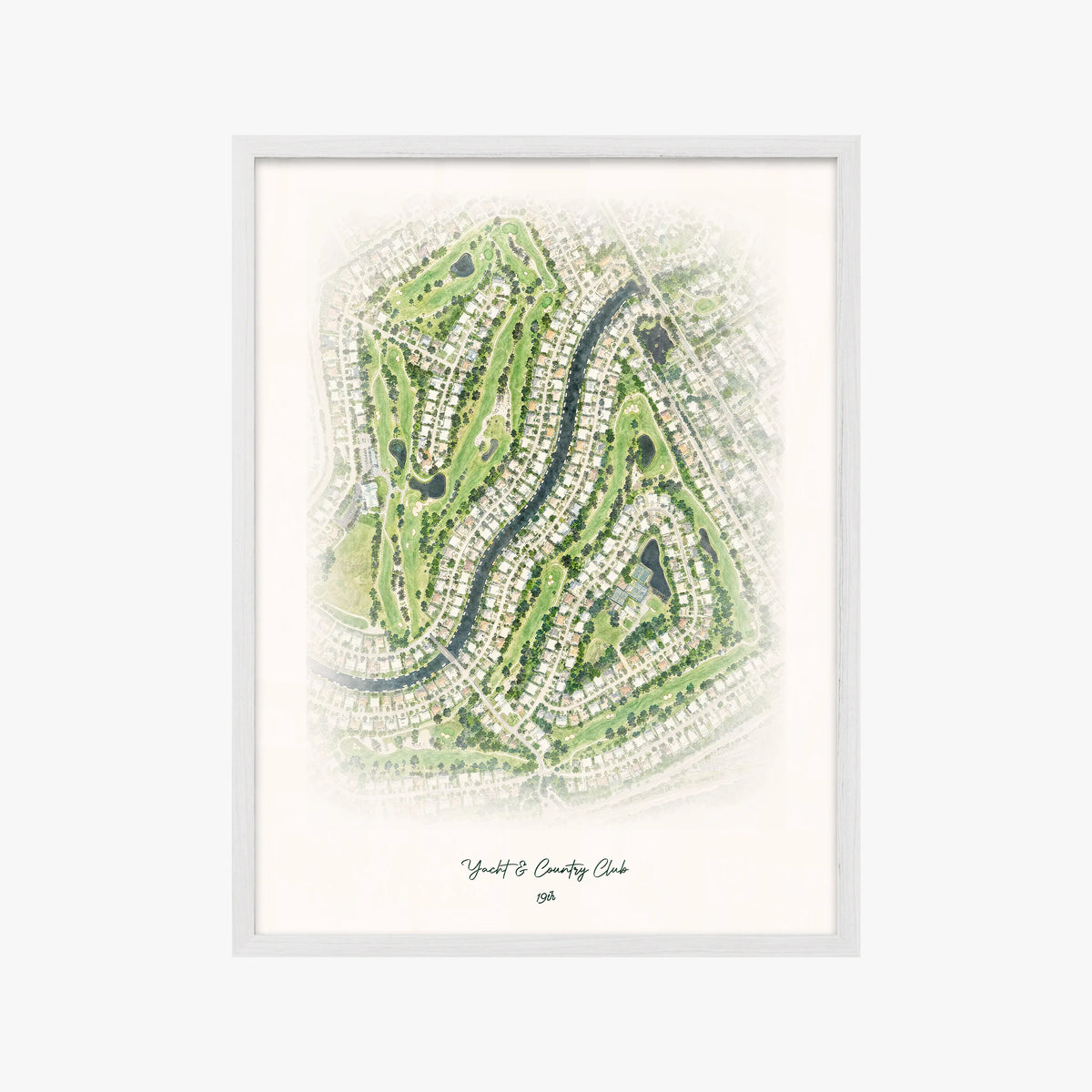 Yacht & Country Club white frame