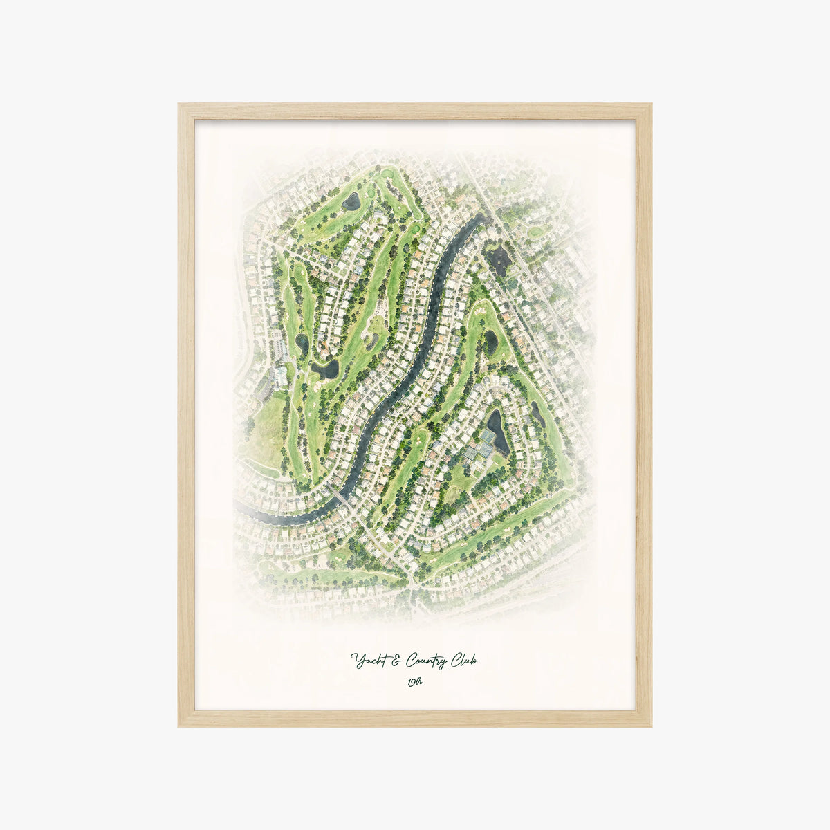 Yacht & Country Club wood frame