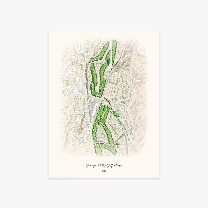 Yucaipa Valley Golf Course printed artwork